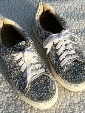 Betsey Johnson Rhinestone Platform Sneakers